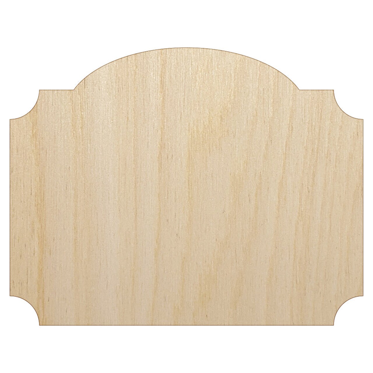 Old Timey Sign Solid Unfinished Wood Shape Piece Cutout for DIY Craft Projects